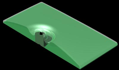 schnitt durch einen as link der wand